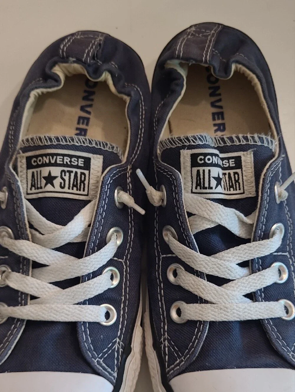 Converse Chuck Taylor All-Star Classic Low Top Lace Up Blue Trim Canvas Sneaker
